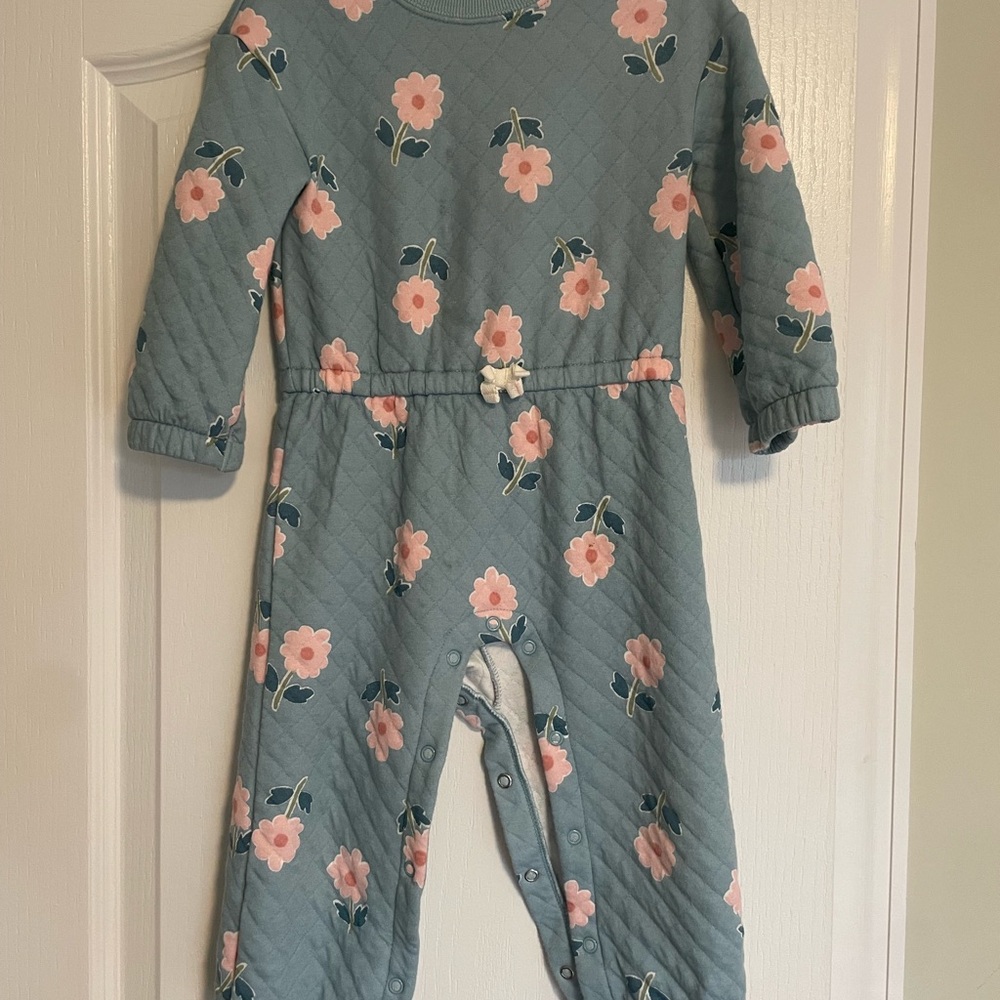 Floral Quilted Baby Jumpsuit